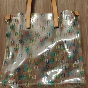 Dooney & Bourke Clear Tote with Multicolor Logo